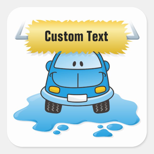 Carwash Square Sticker (Front)