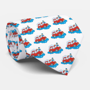 Carwashing Man Neck Tie