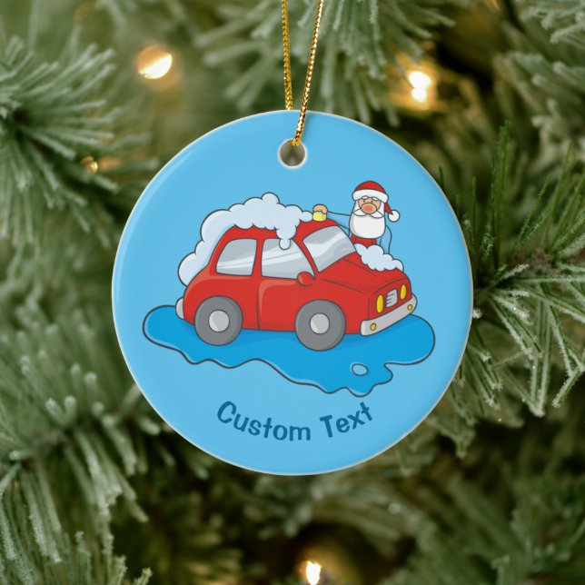 Carwashing Santa Ornament (Tree)
