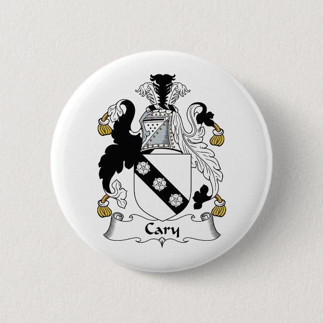 Cary Family Crest Pinback Button (Front)
