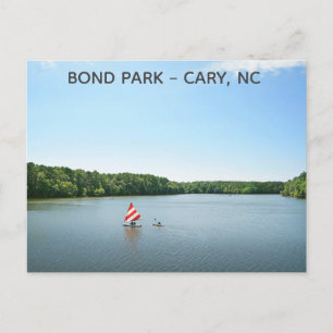 Cary North Carolina Bond Park Lake Travel Postcard