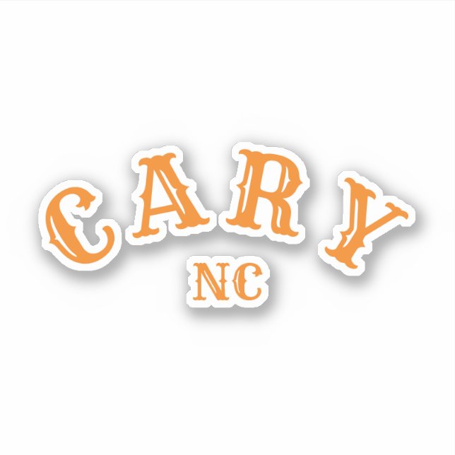 Cary, North Carolina Sticker (Front)