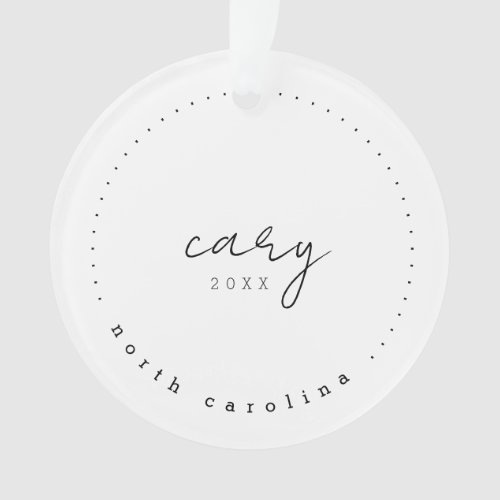 Cary North Carolina Travel USA Ornament 
