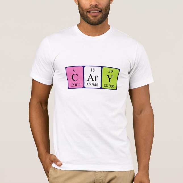 Cary periodic table name shirt (Front)