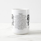 Cary, the Origin, the Meaning and the Crest Coffee Mug (Center)