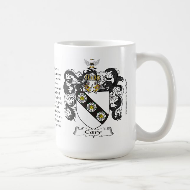 Cary, the Origin, the Meaning and the Crest Coffee Mug (Right)