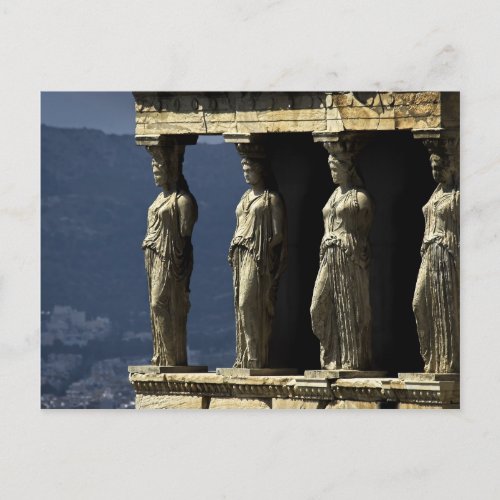 Caryatids Acroplis Athens Postcard