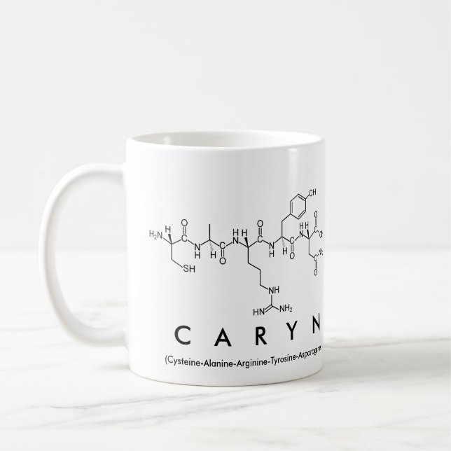 Caryn peptide name mug (Left)