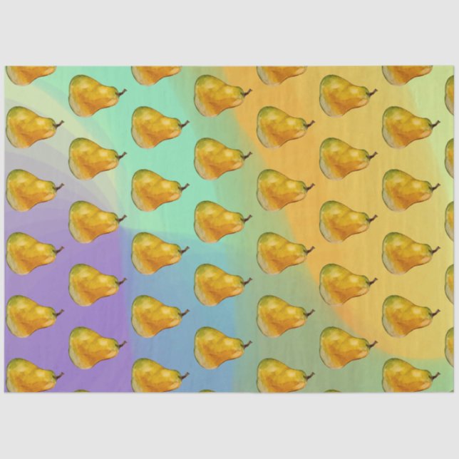 Cary's Pear Watercolor Tissue Paper (Front)