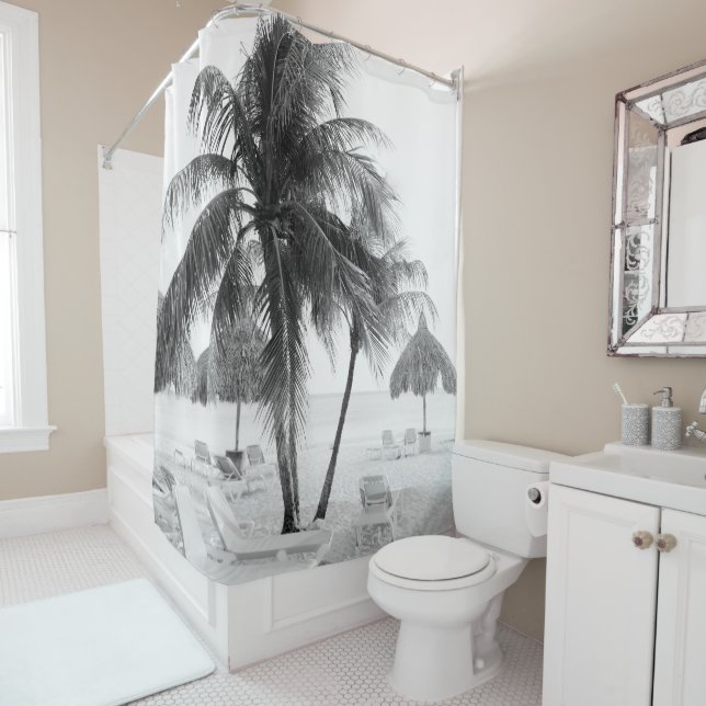 Cas Abao - Tropical Beach Escape #5 #ocean #wall  Shower Curtain (In Situ)