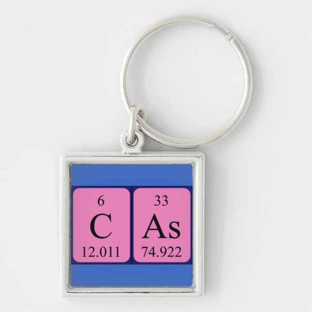 Cas periodic table name keyring (Front)