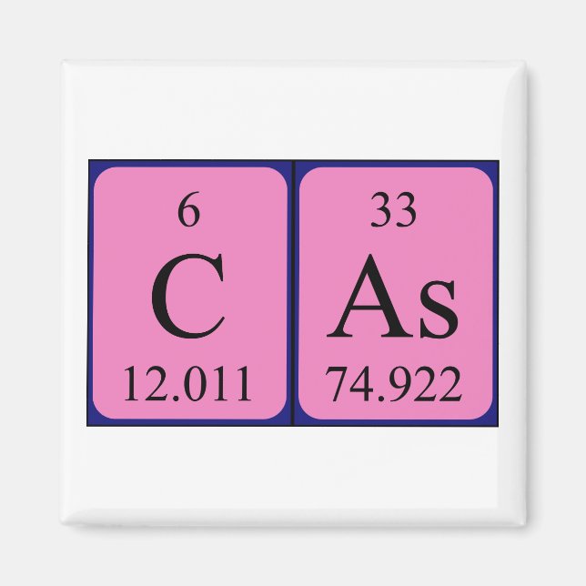 Cas periodic table name magnet (Front)