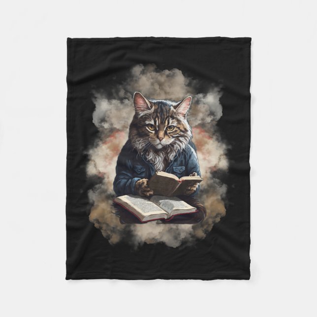 Cas Reading A Book Graphic Ca Kien Lovers  Fleece Blanket (Front)