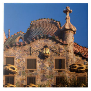 Casa Batilo, Gaudi Architecture, Barcelona, Ceramic Tile