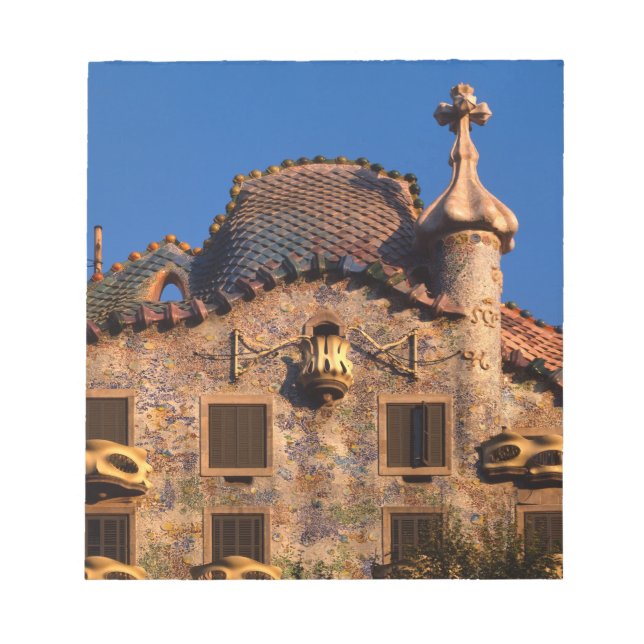 Casa Batilo, Gaudi Architecture, Barcelona, Notepad (Front)