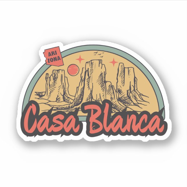 Casa Blanca, Arizona  Sticker (Front)