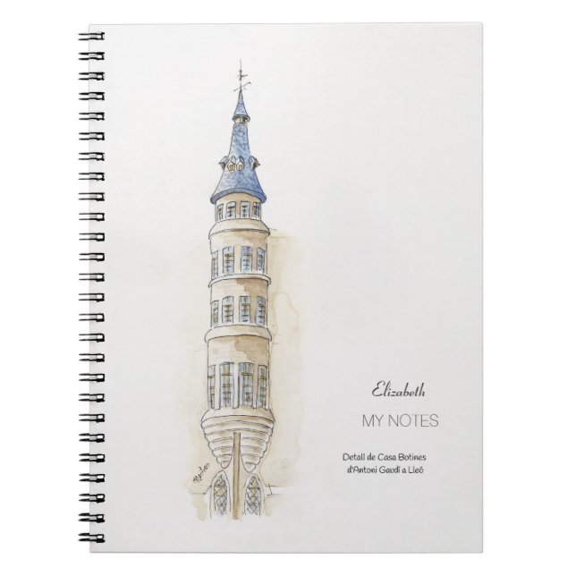 Casa Botines Detail - Antoni Gaudí Notebook (Front)