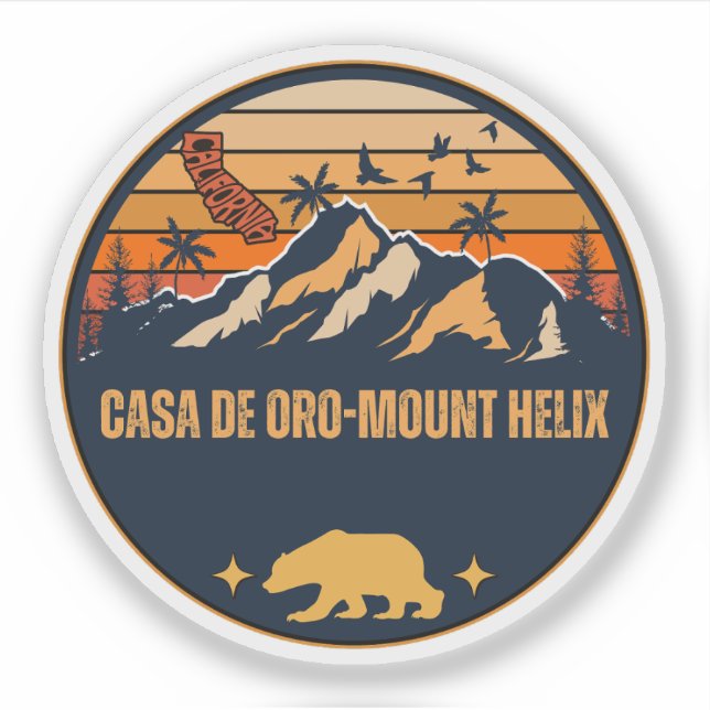 Casa de Oro-Mount Helix, California Sticker (Front)