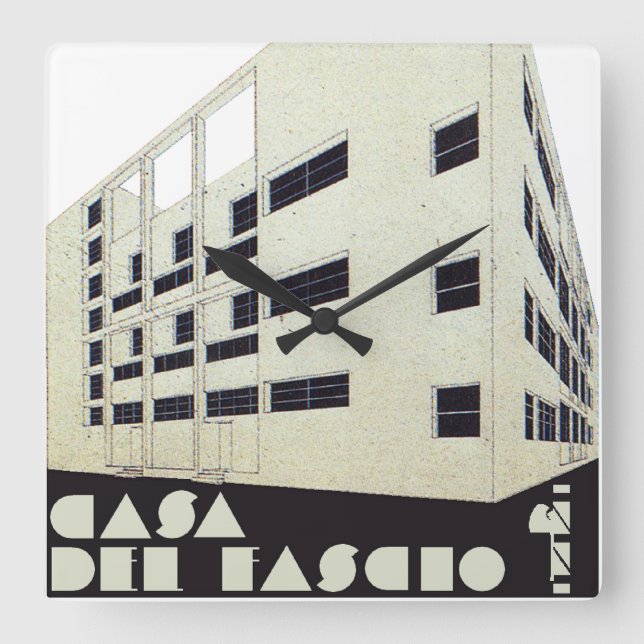 CASA DEL FASCIO SQUARE WALL CLOCK (Front)