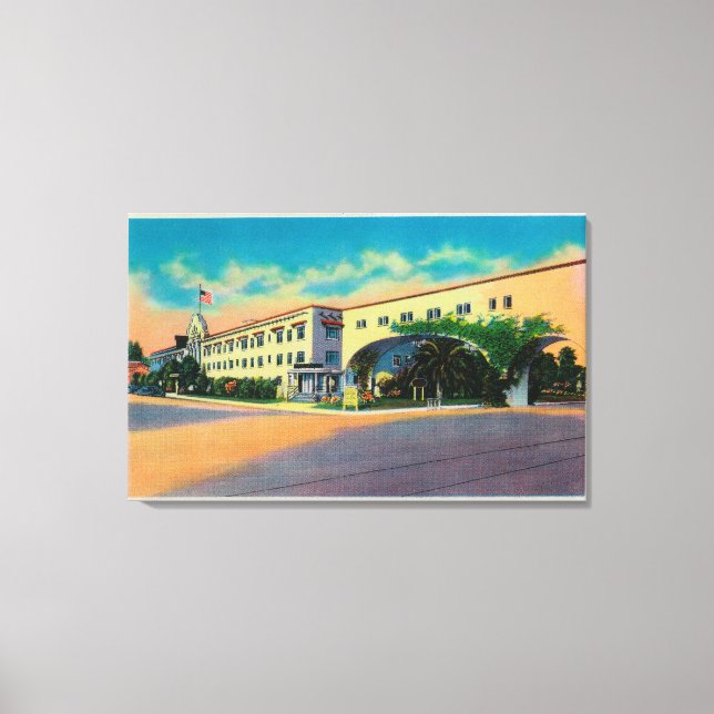 Casa Del Rey Hotel at the Beach, Santa Cruz Canvas Print (Front)