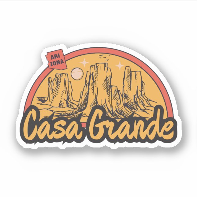 Casa Grande, Arizona  Sticker (Front)