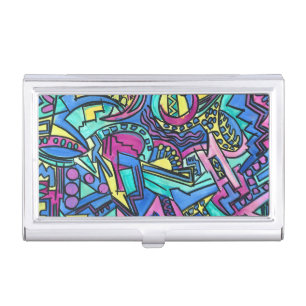 Casa Mia-Hand Painted Abstract Art Business Card Case