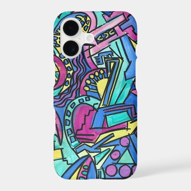 Casa Mia-Hand Painted Abstract Art Case-Mate iPhone Case (Back)