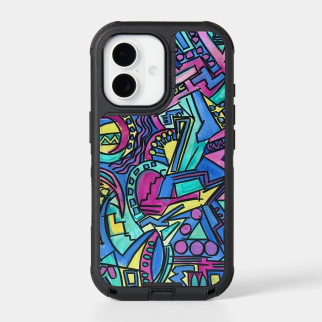 Casa Mia-Hand Painted Abstract Art Otterbox iPhone Case (Back)