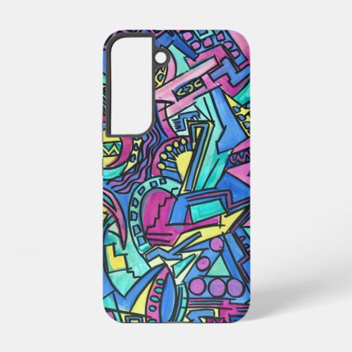 Casa Mia_Hand Painted Abstract Geometric Art Samsung Galaxy S22 Case