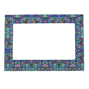 Casa Mia-Hand Painted Abstract Geometric Pattern Magnetic Frame