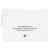 Casa Milà, Barcelona Cards (Back Horizontal)