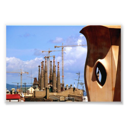 Casa Mila Sagrada Familia Barcelona Spain Photo Print