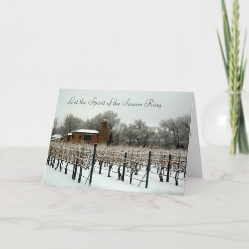 Casa Rodena Winery in Winter Holiday Card