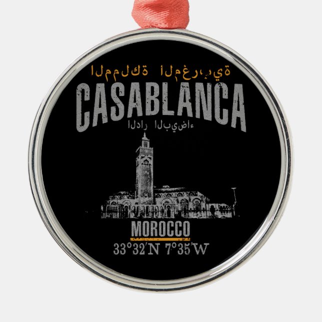 Casablanca Metal Ornament (Front)