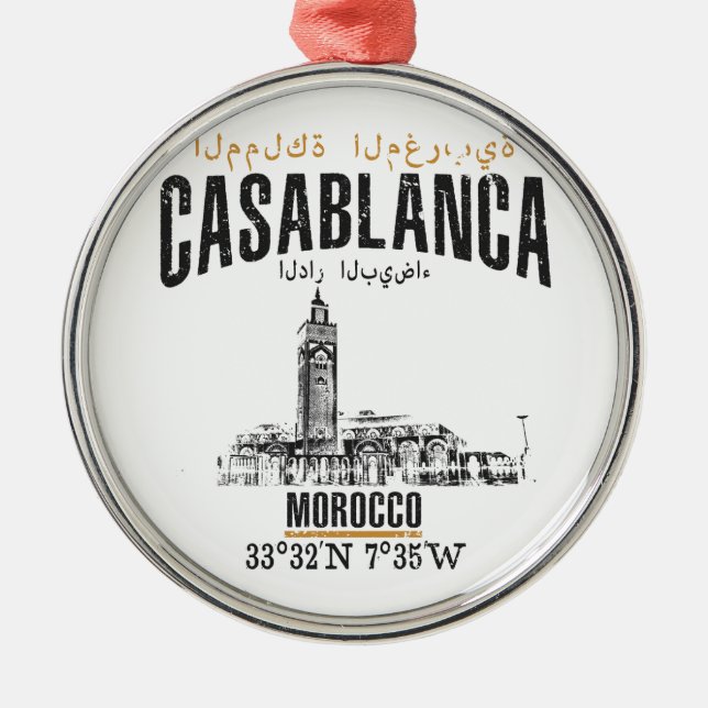 Casablanca Metal Ornament (Front)
