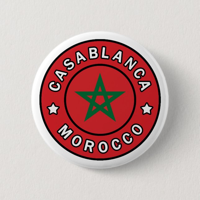 Casablanca Morocco Button (Front)