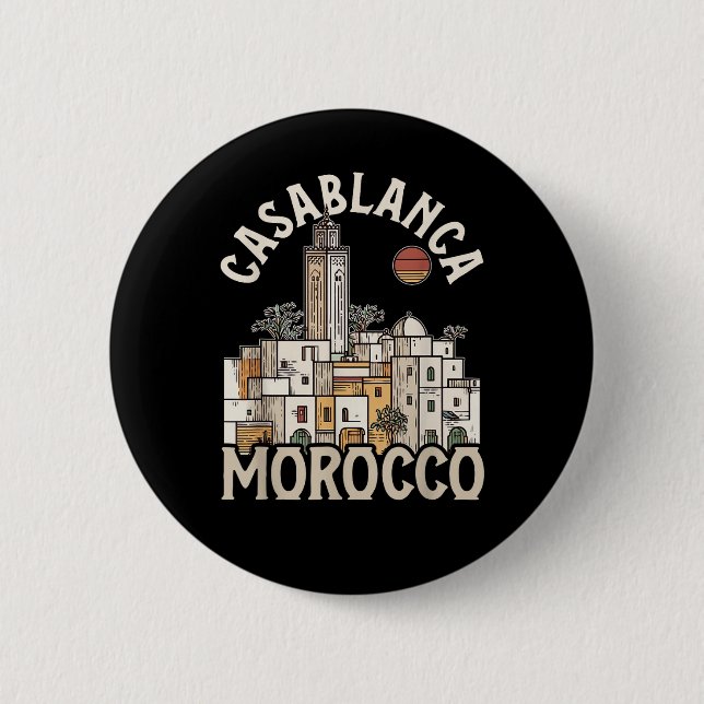 casablanca morocco  button (Front)