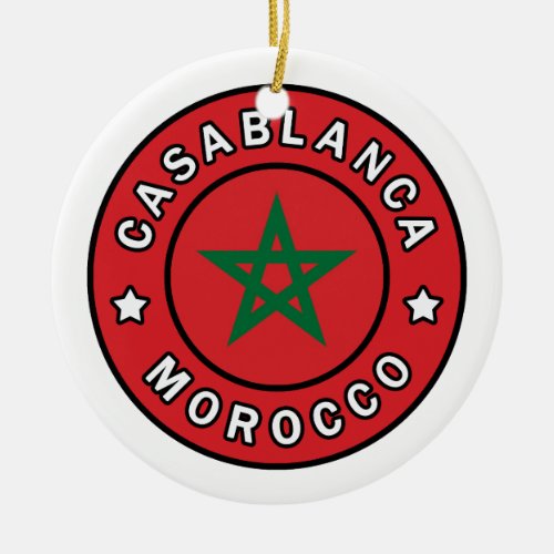 Casablanca Morocco Ceramic Ornament