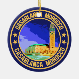 Casablanca Morocco Ceramic Ornament