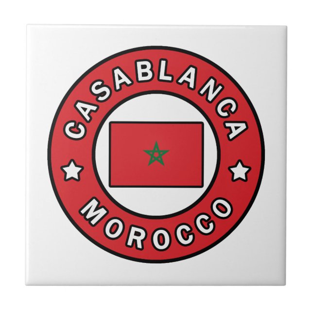 Casablanca Morocco Ceramic Tile (Front)