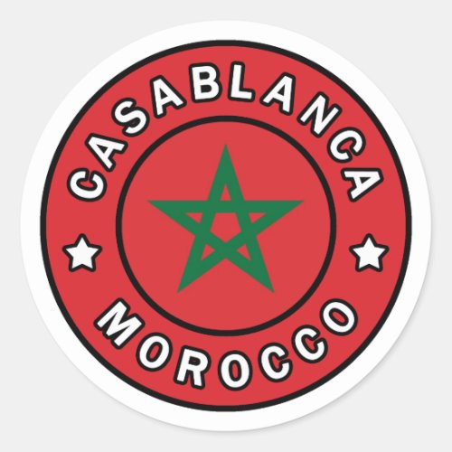 Casablanca Morocco Classic Round Sticker
