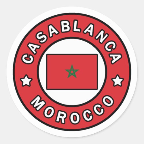 Casablanca Morocco Classic Round Sticker
