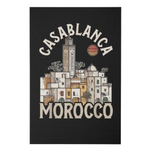 casablanca morocco faux canvas print