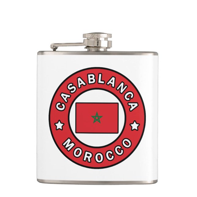 Casablanca Morocco Flask (Front)