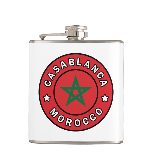 Casablanca Morocco Flask (Front)