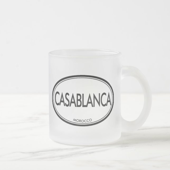 Casablanca, Morocco Frosted Glass Coffee Mug (Right)