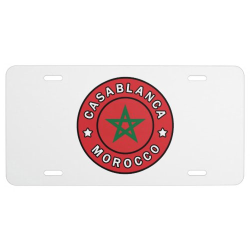 Casablanca Morocco License Plate