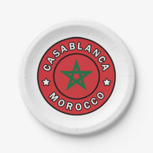 Casablanca Morocco Paper Plates
