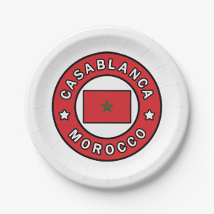Casablanca Morocco Paper Plates