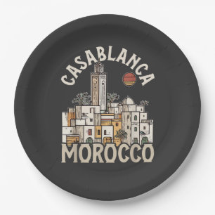 casablanca morocco paper plates